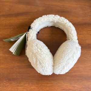 Gucci Off-White Shearling Earmuffs With GG Logo Made in Italy New w/ Tags